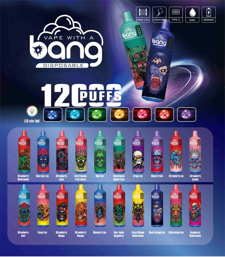Bang 12000 Puffs - LED - Disposable Vape specifications