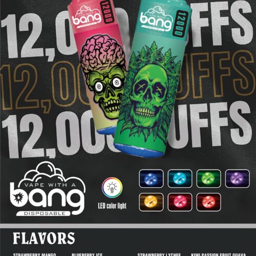 Bang 12000 Puffs - LED - Disposable Vape