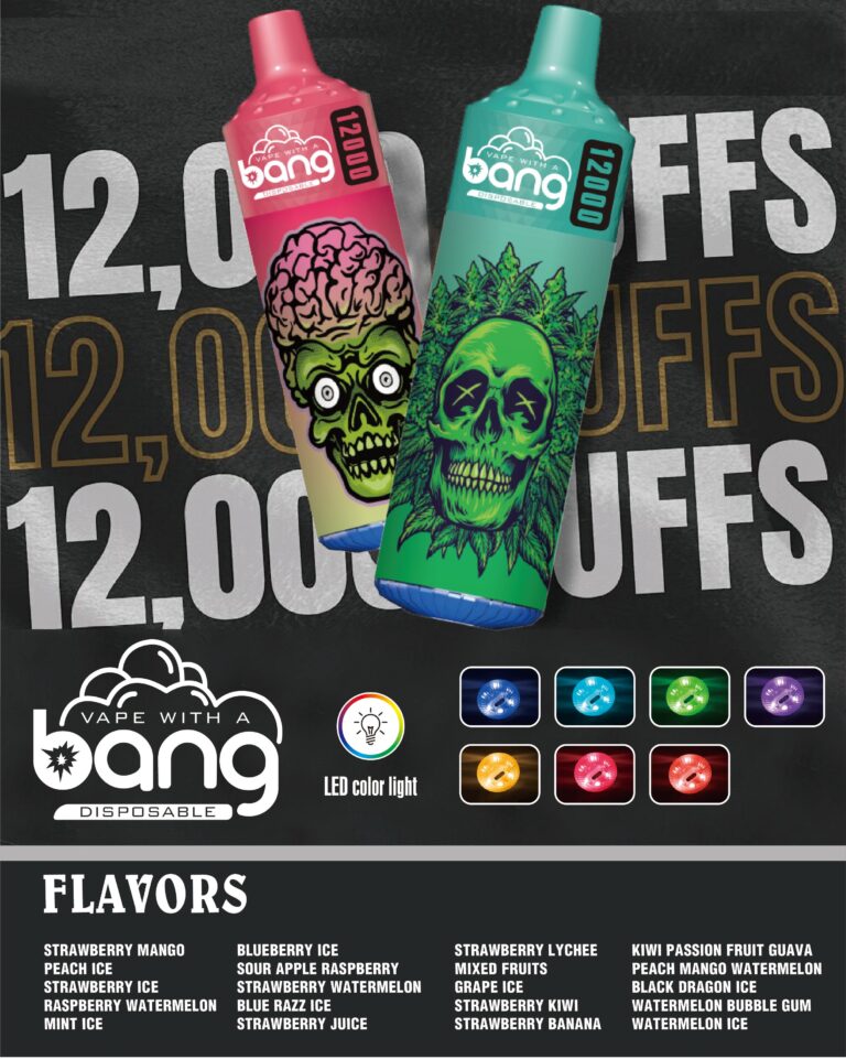 Bang 12000 Puffs - LED - Disposable Vape overview