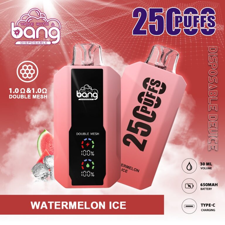 Bang 25000 Puffs - Display Screen - Disposable Vape specifications