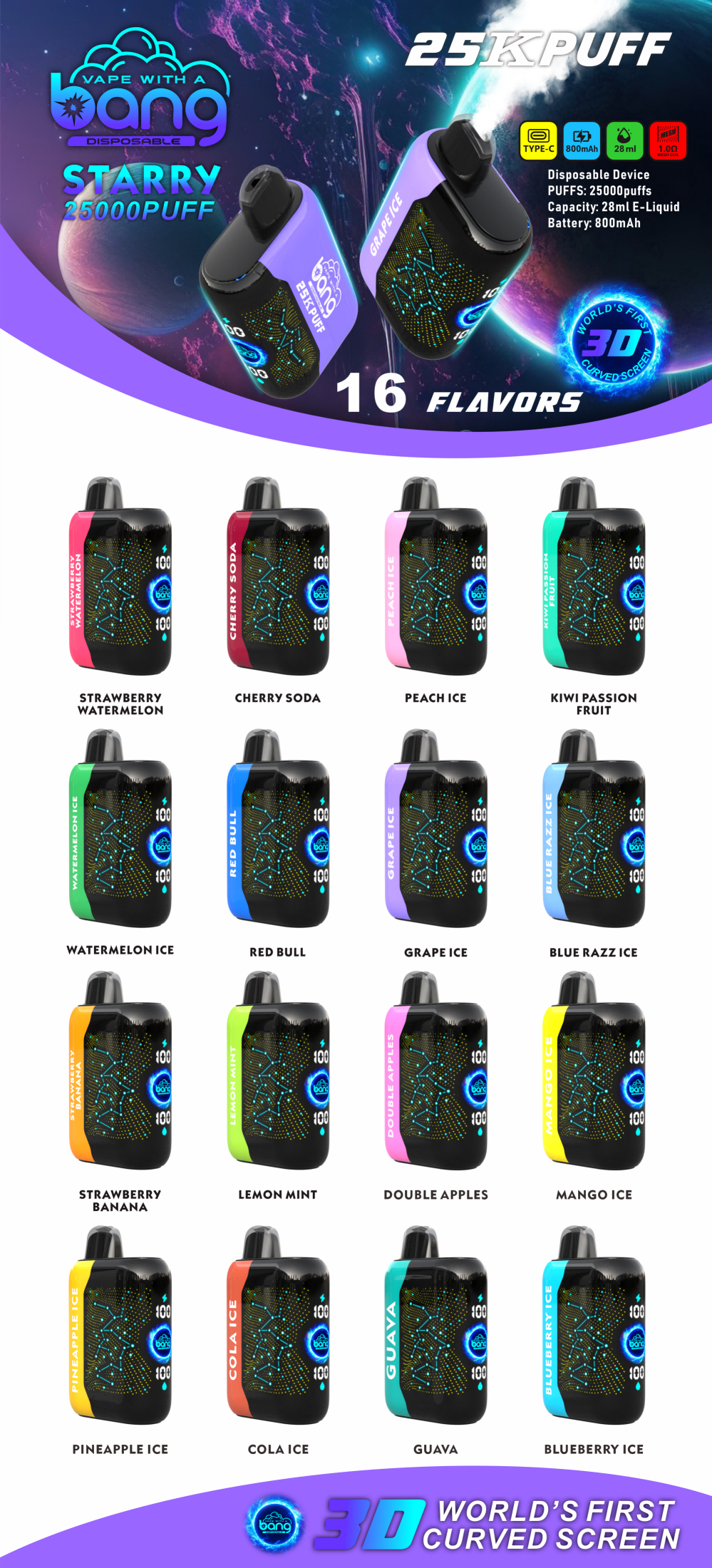Bang 25000 Puffs - Starry - Disposable Vape