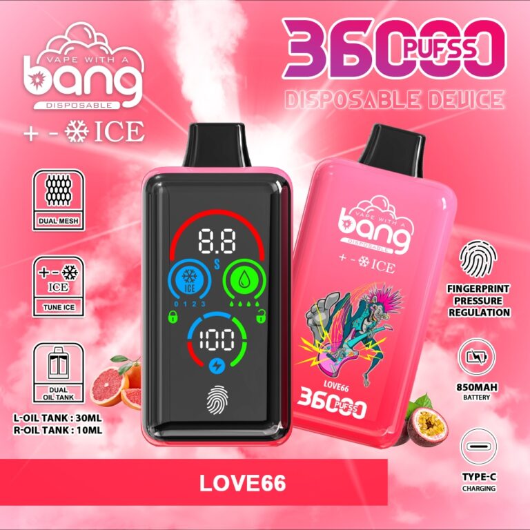 Bang 36000 Puffs - Adjustable Ice Level - Disposable Vape specifications