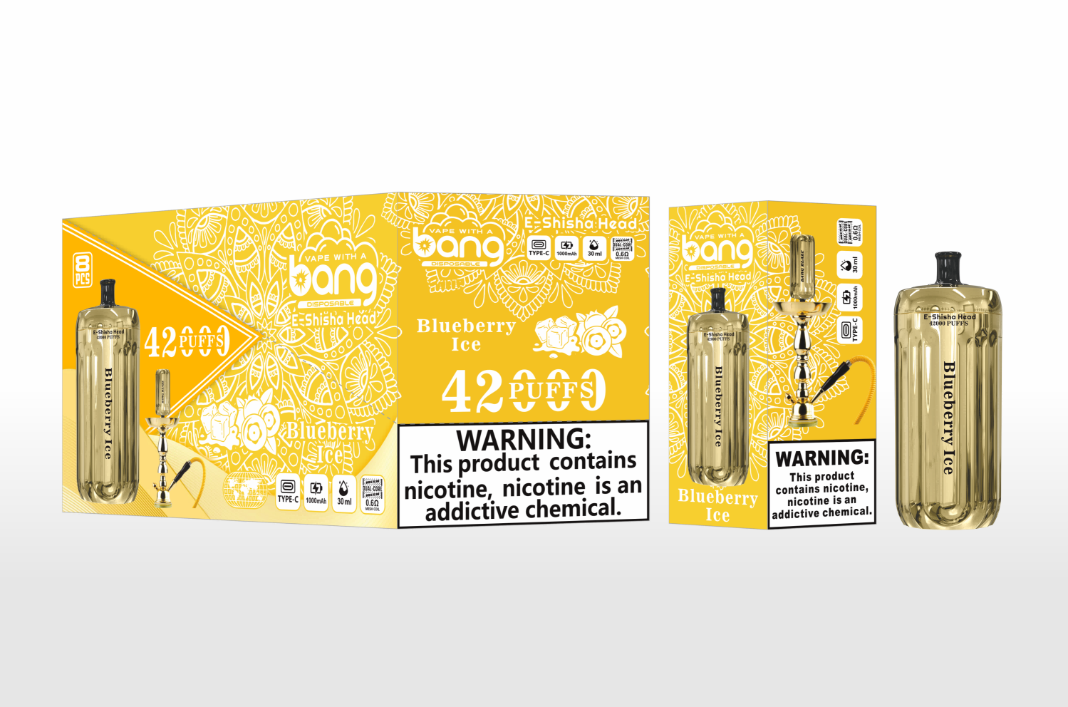 Bang Blaze 42000 Puffs - Gold - Shisha / Hookah - Disposable Vape