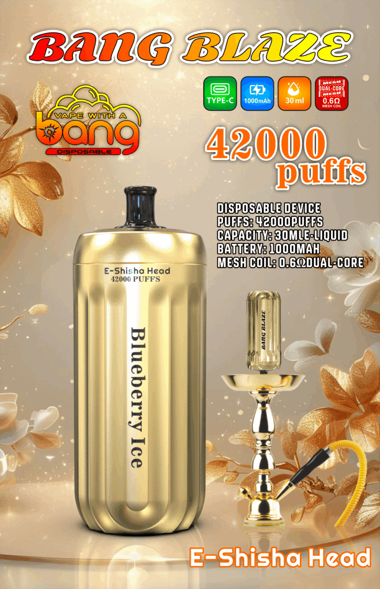 Bang Blaze 42000 Puffs - Gold - Shisha / Hookah - Disposable Vape overview