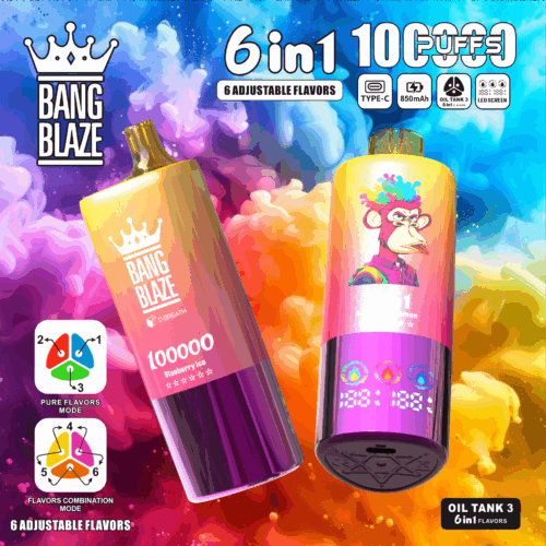 bang blaze 100000 puffs 6 in 1 vape