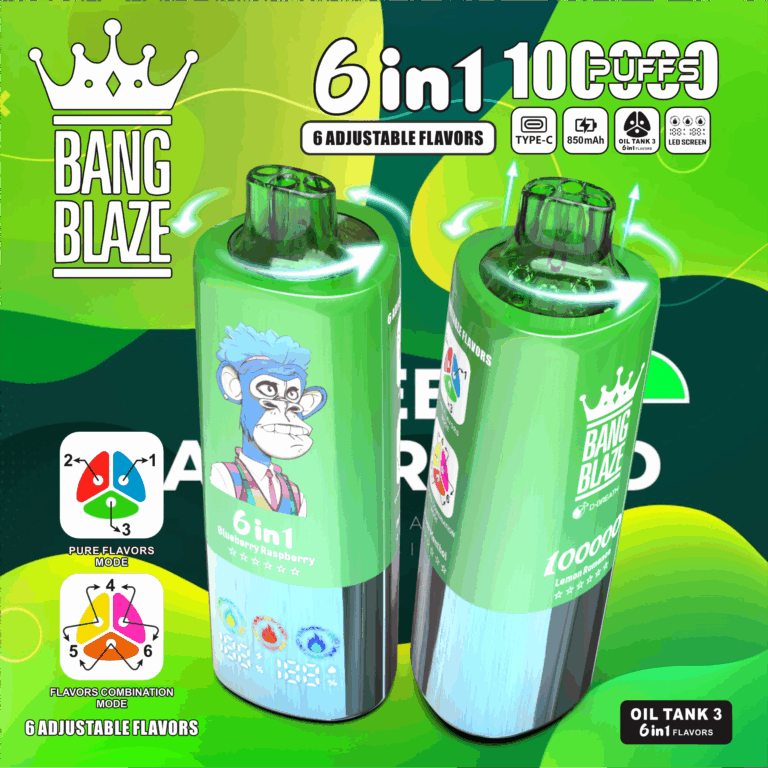 Bang Blaze 100,000 Puffs - 6 in 1 Flavor - Disposable Vape flavors