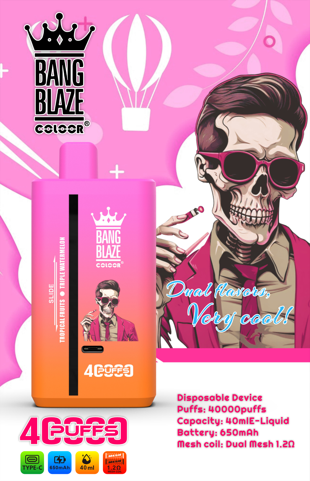 Bang Blaze 40000 Puffs - Dual-Flavor - Disposable Vape