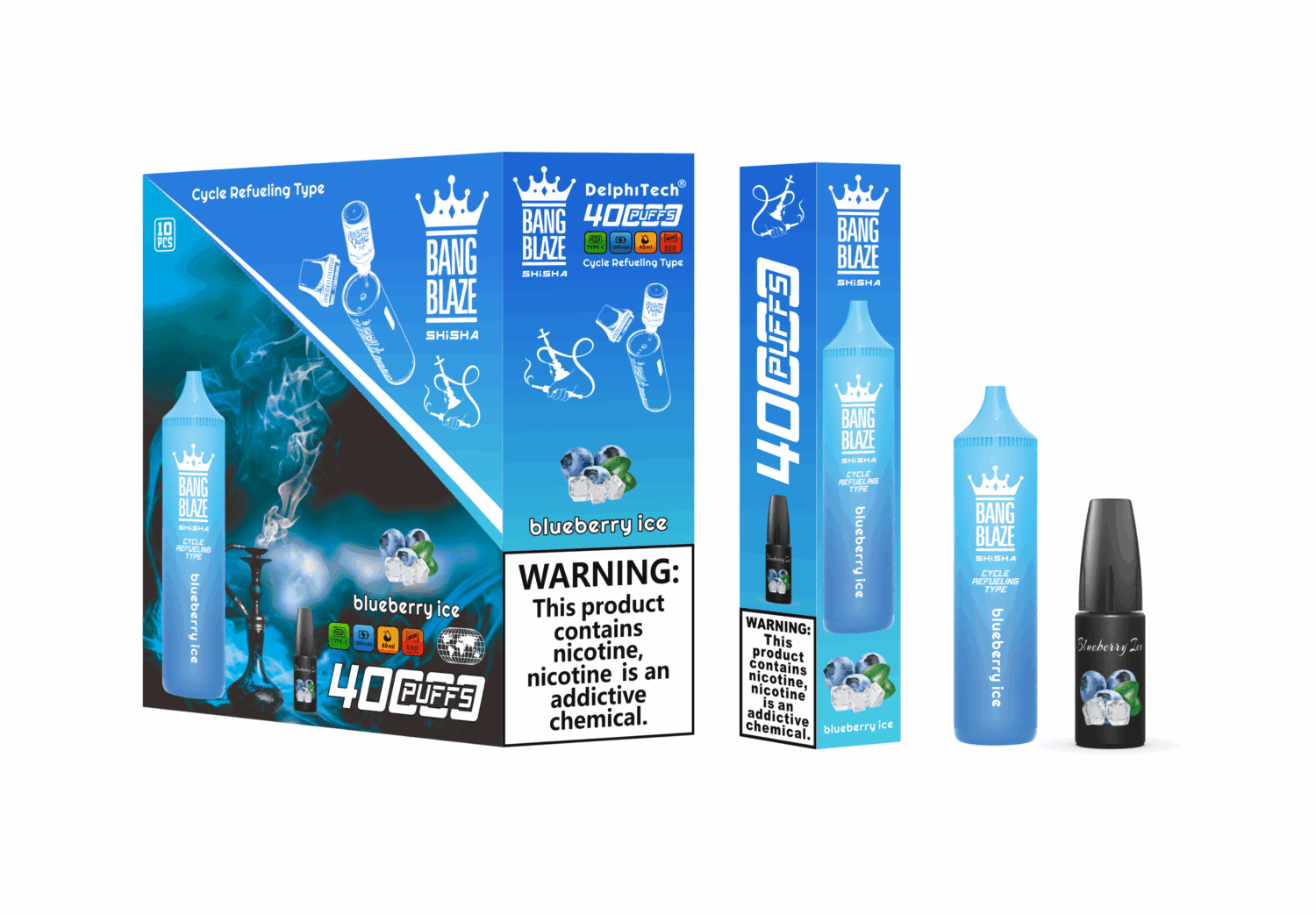 Bang Blaze 40000 Puffs Shisha/Hookah - Refillable Vape