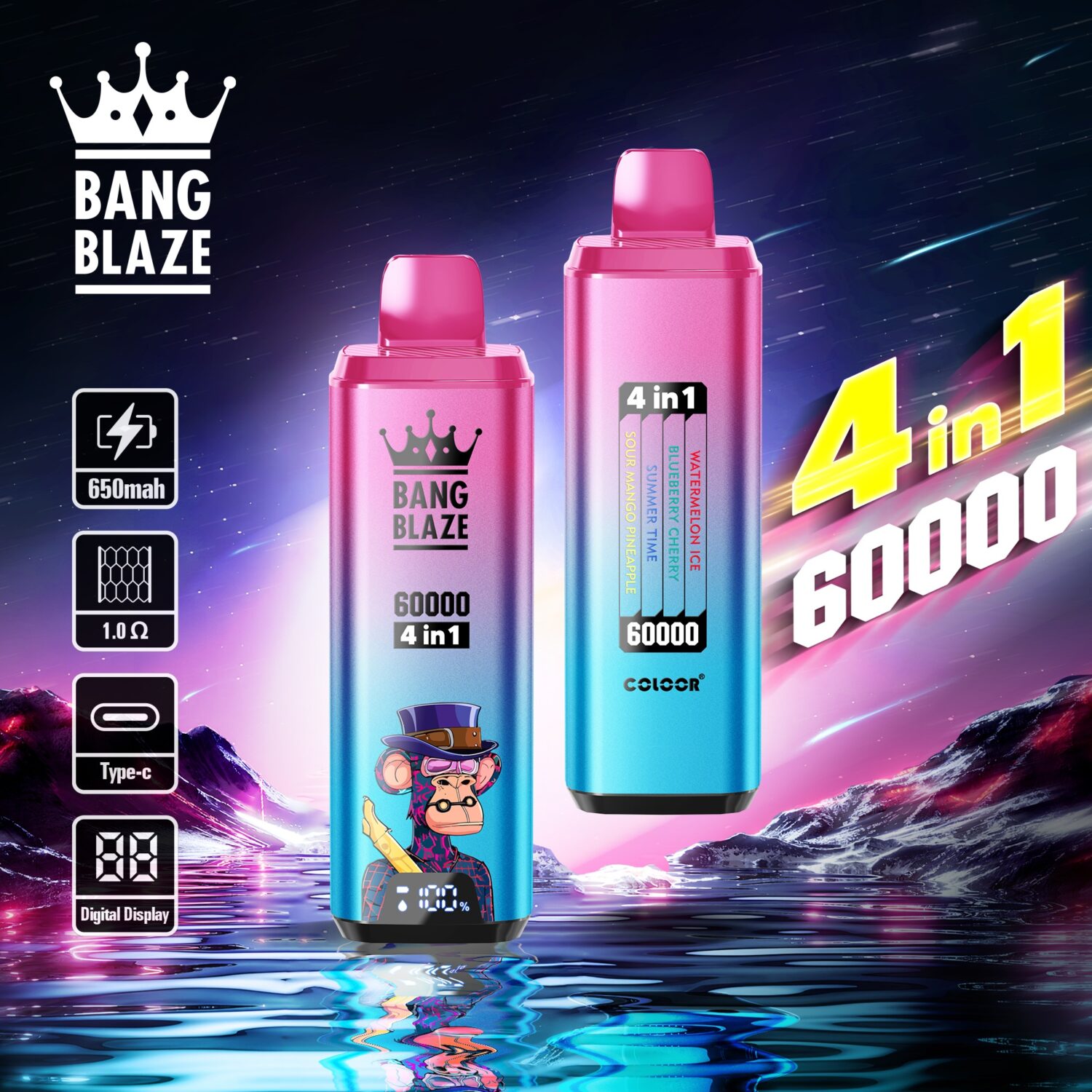 Bang Blaze 60000 Puffs - 4 in 1 Flavor - Disposable Vape
