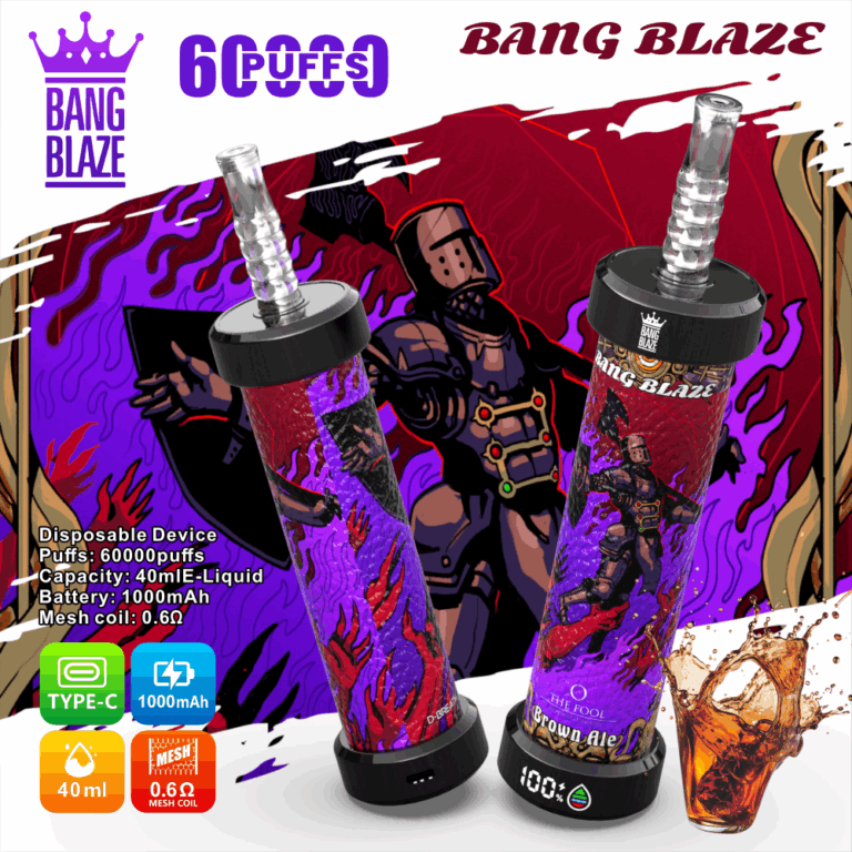 Bang Blaze 60000 Puffs - Shisha / Hookah - Disposable Vape specifications