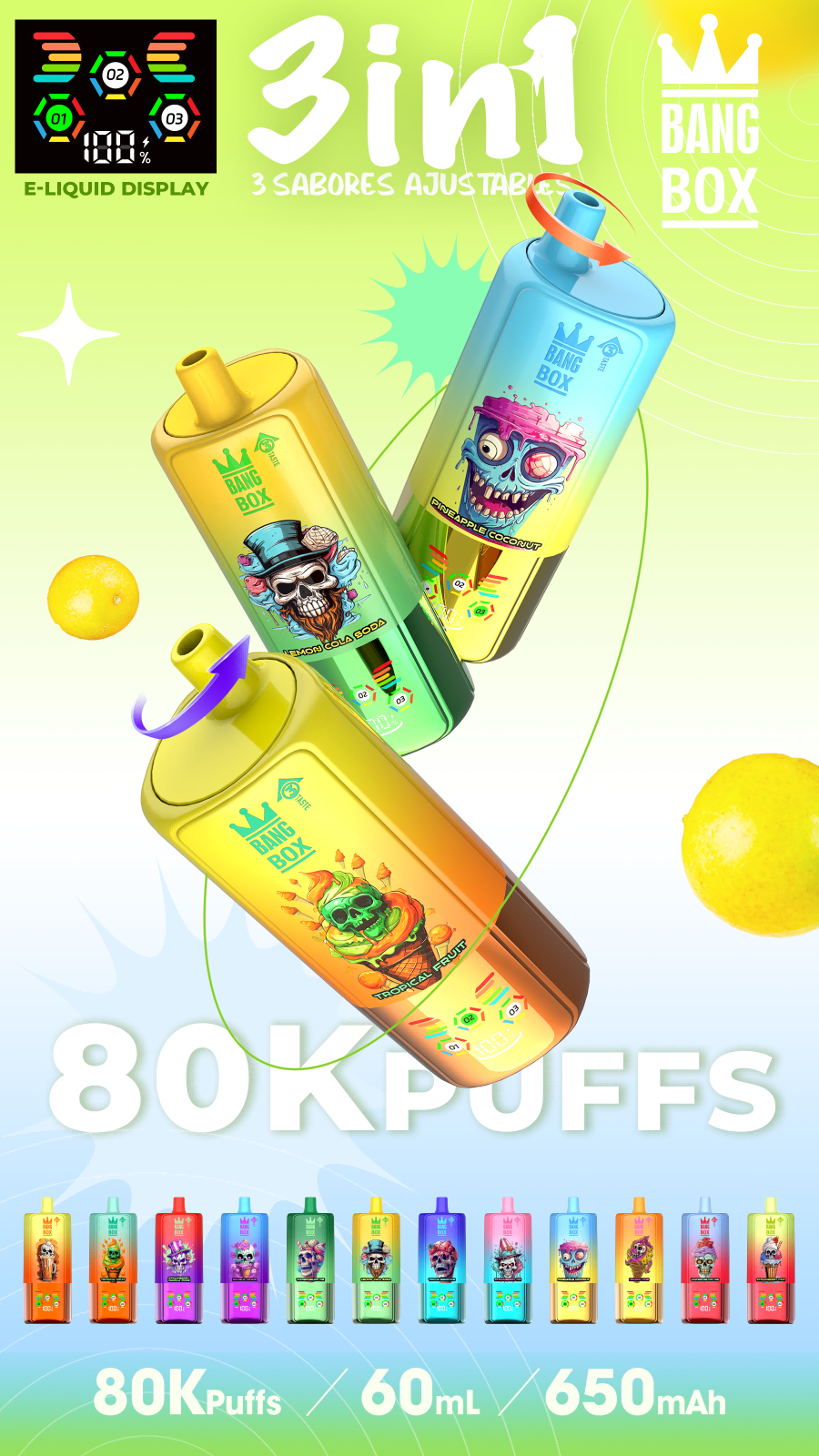 Bang Box 80000 Puffs - 3 in 1 Flavor - Disposable Vape