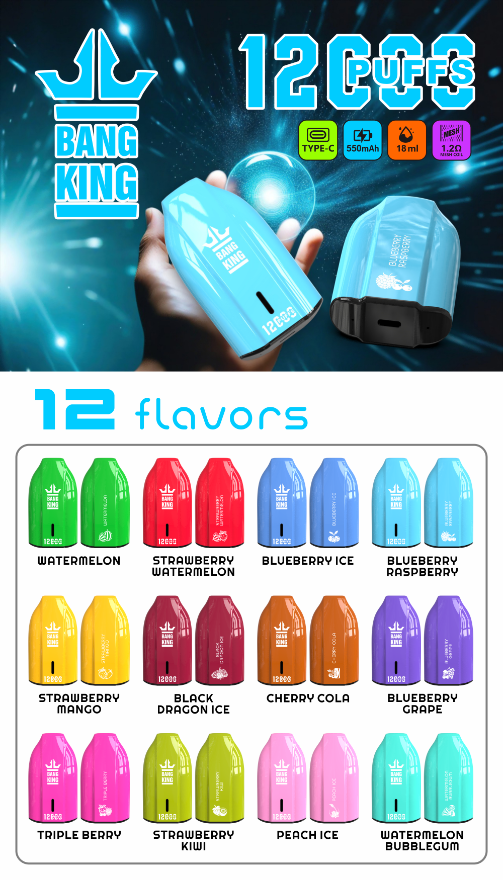 Bang King 12000 Puffs Key Poster2