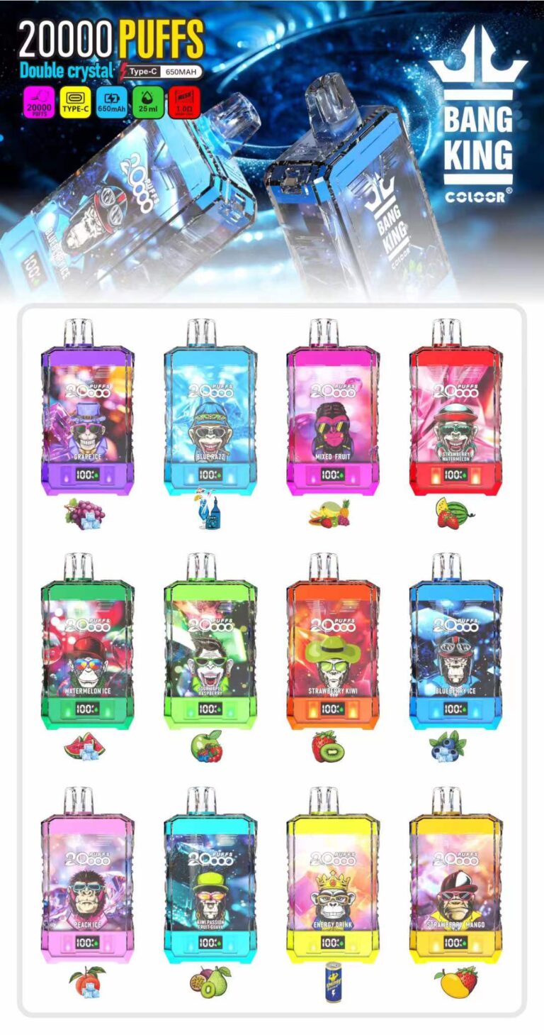 Bang King 20000 Puffs - Crystal - Disposable Vape specifications
