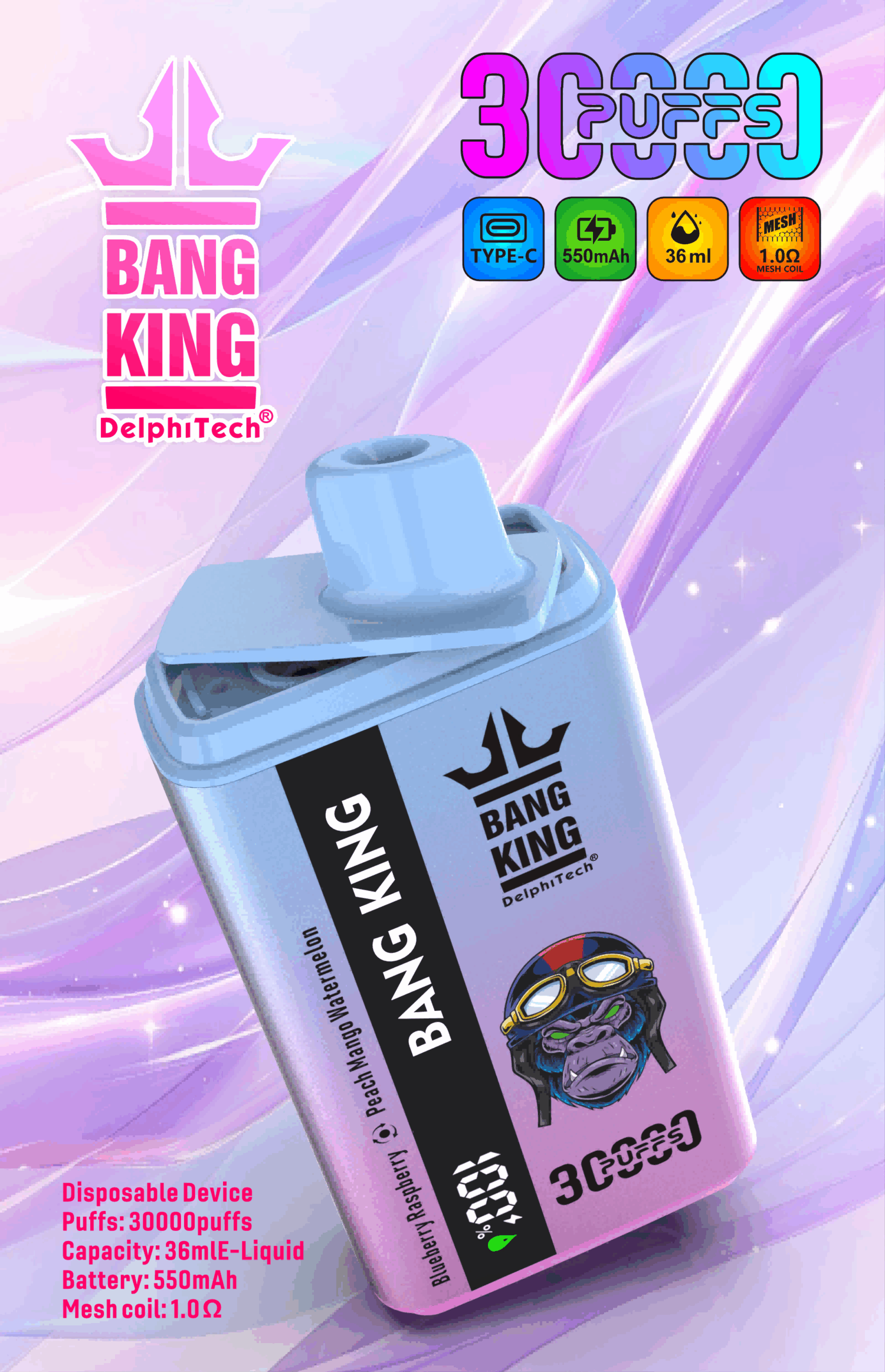 Bang King 30000 Puffs - Dual-Flavor - Disposable Vape