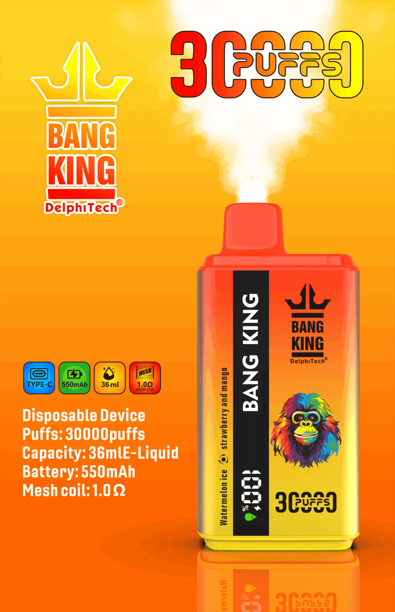 Bang King 30000 Puffs - Dual-Flavor - Disposable Vape