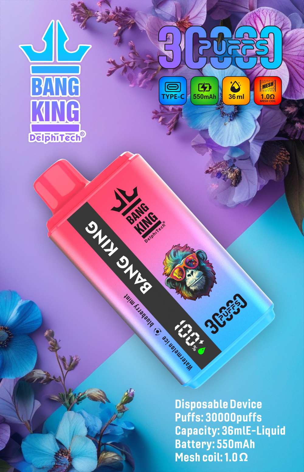Bang King 30000 Puffs - Dual-Flavor - Disposable Vape