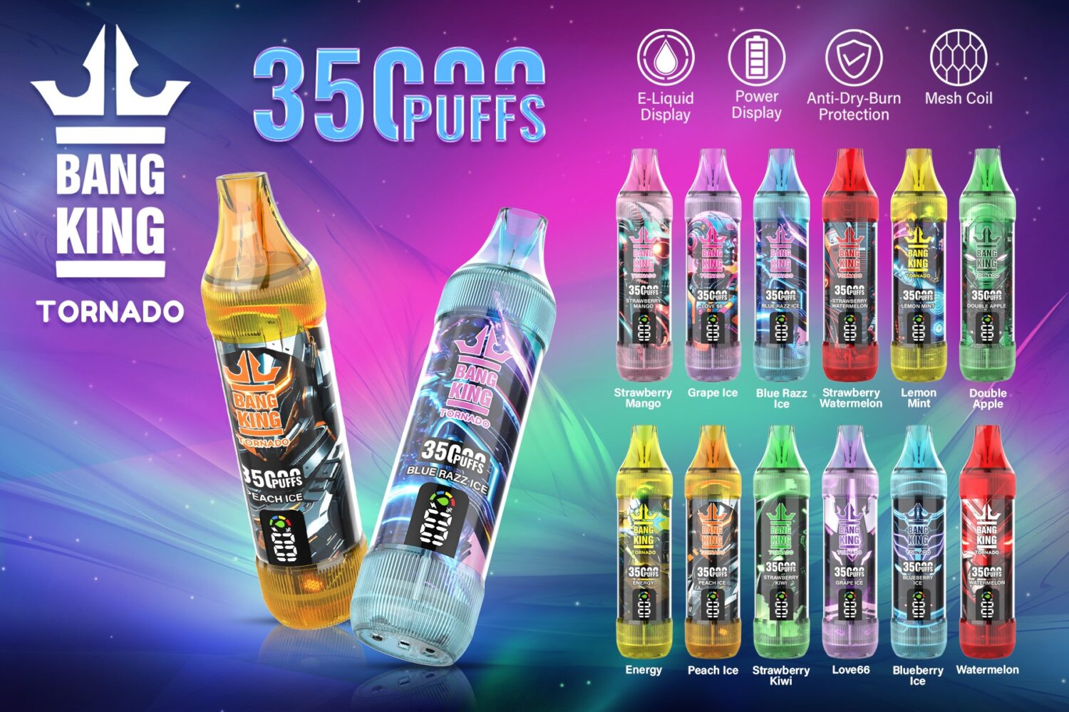 Bang King Tornado 35000 Puffs - Shisha / Hookah – Disposable Vape
