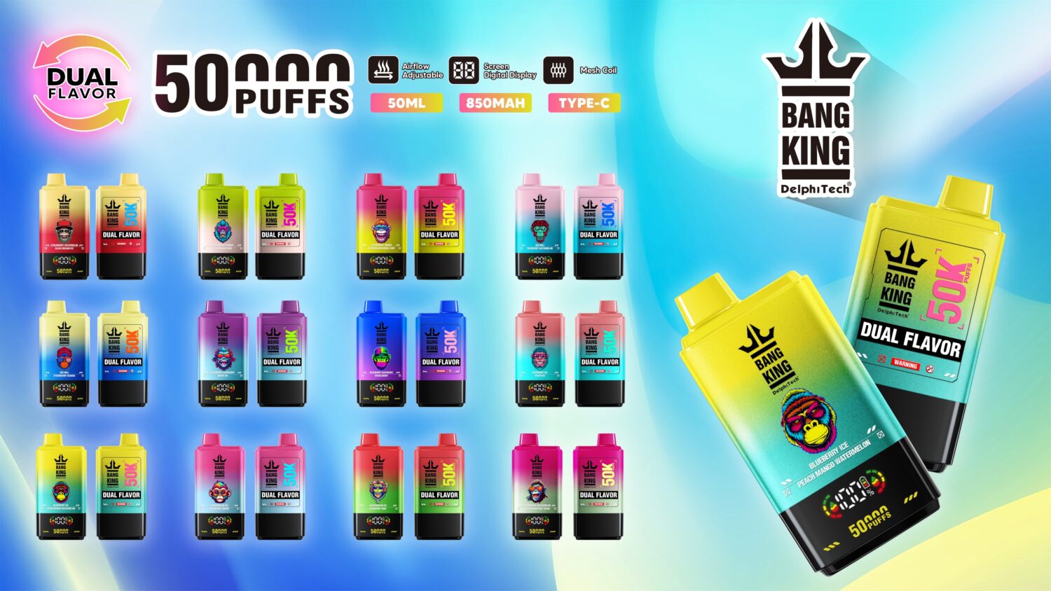 Bang King 50000 Puffs - Dual-Flavor - Disposable Vape
