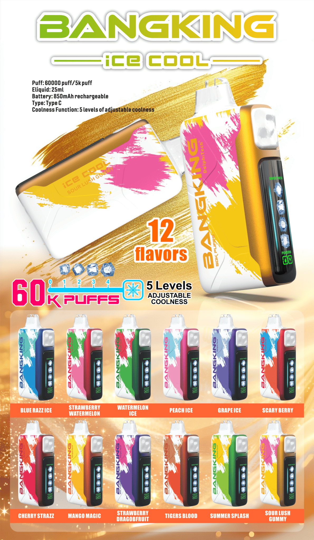 Bang King 60000 Puffs - Adjustable Coolness