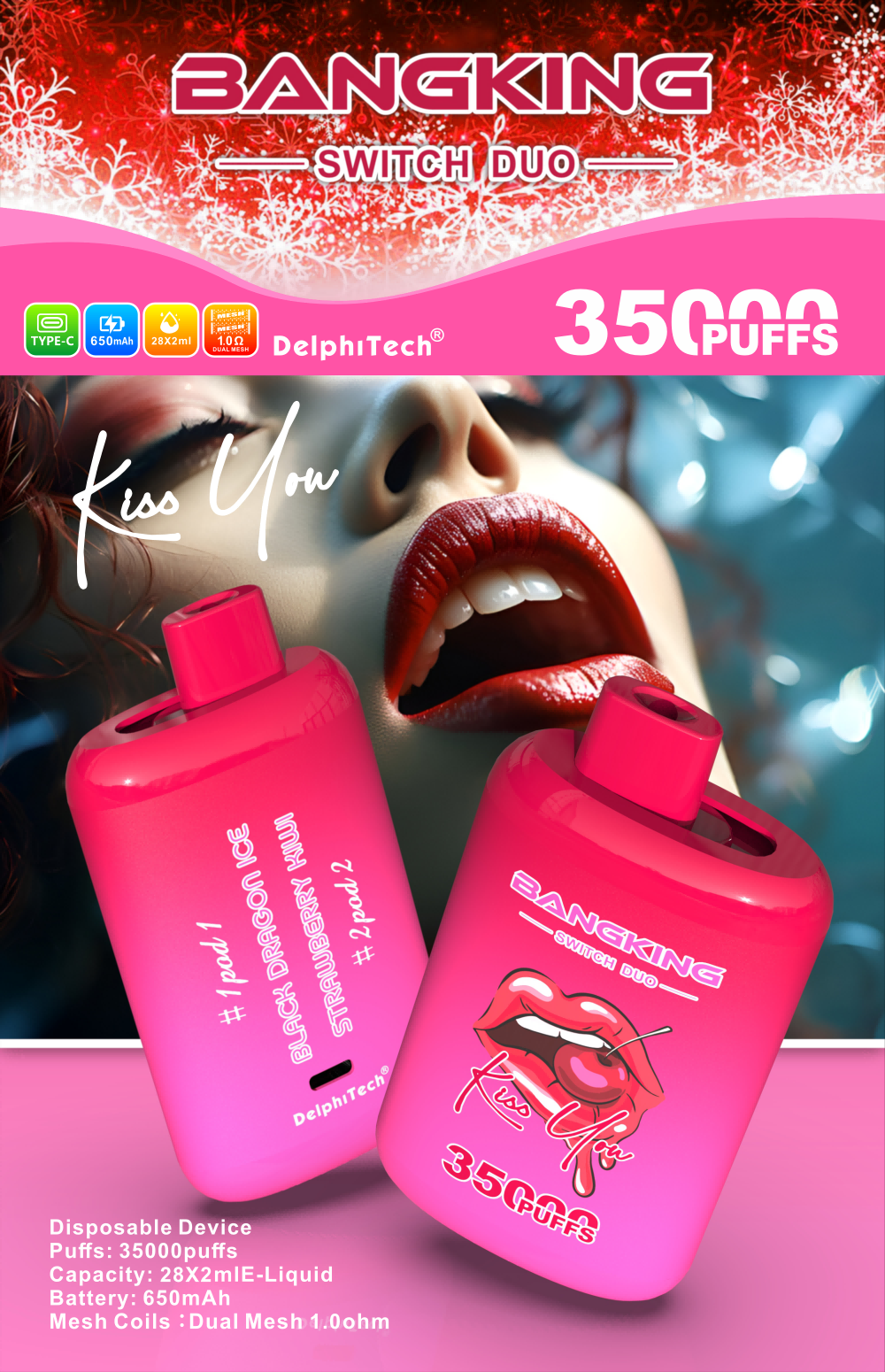 Bang King Switch Duo - 35000 Puffs - Dual-Flavor - Disposable Vape