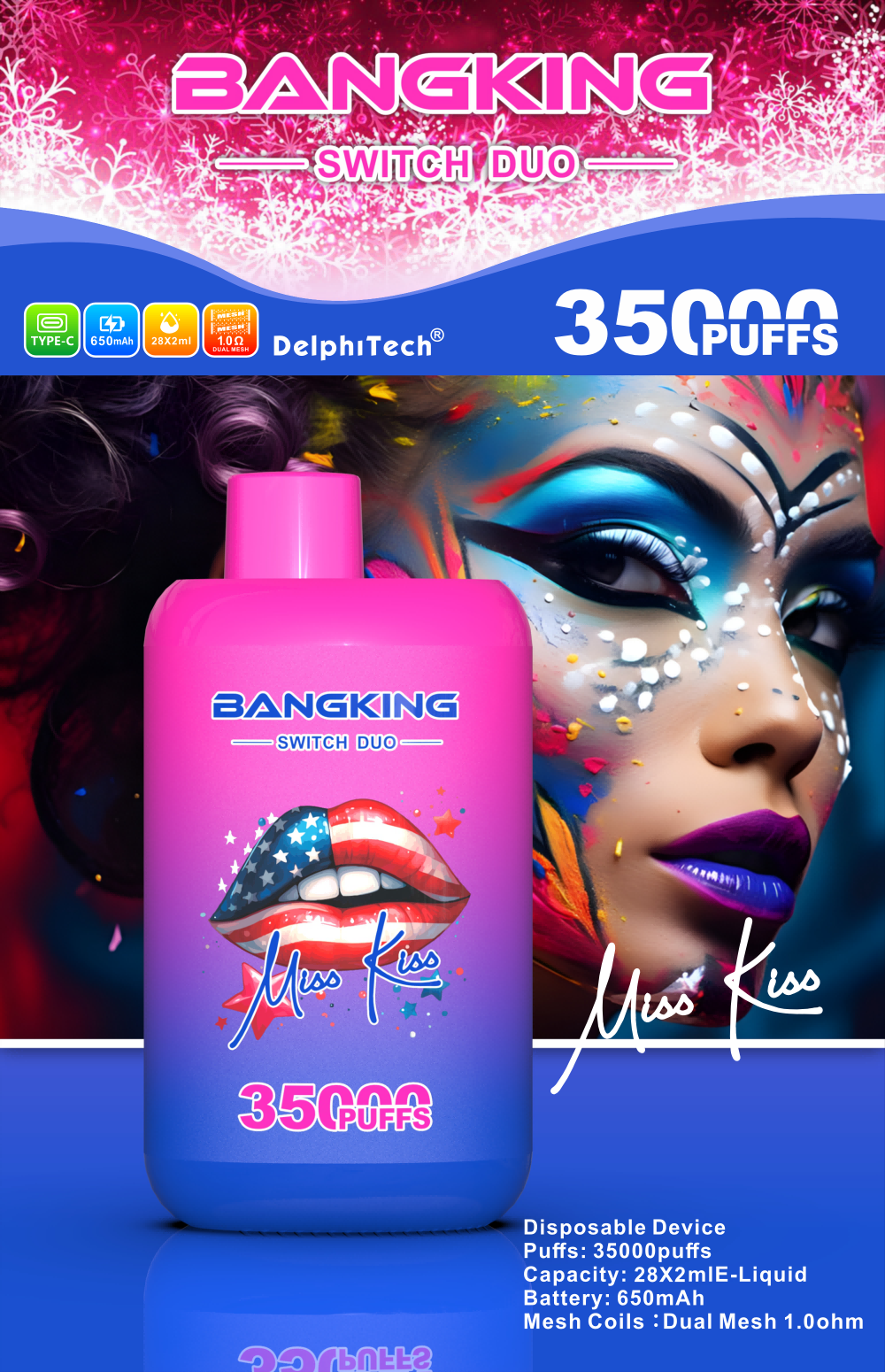 Bang King Switch Duo - 35000 Puffs - Dual-Flavor - Disposable Vape