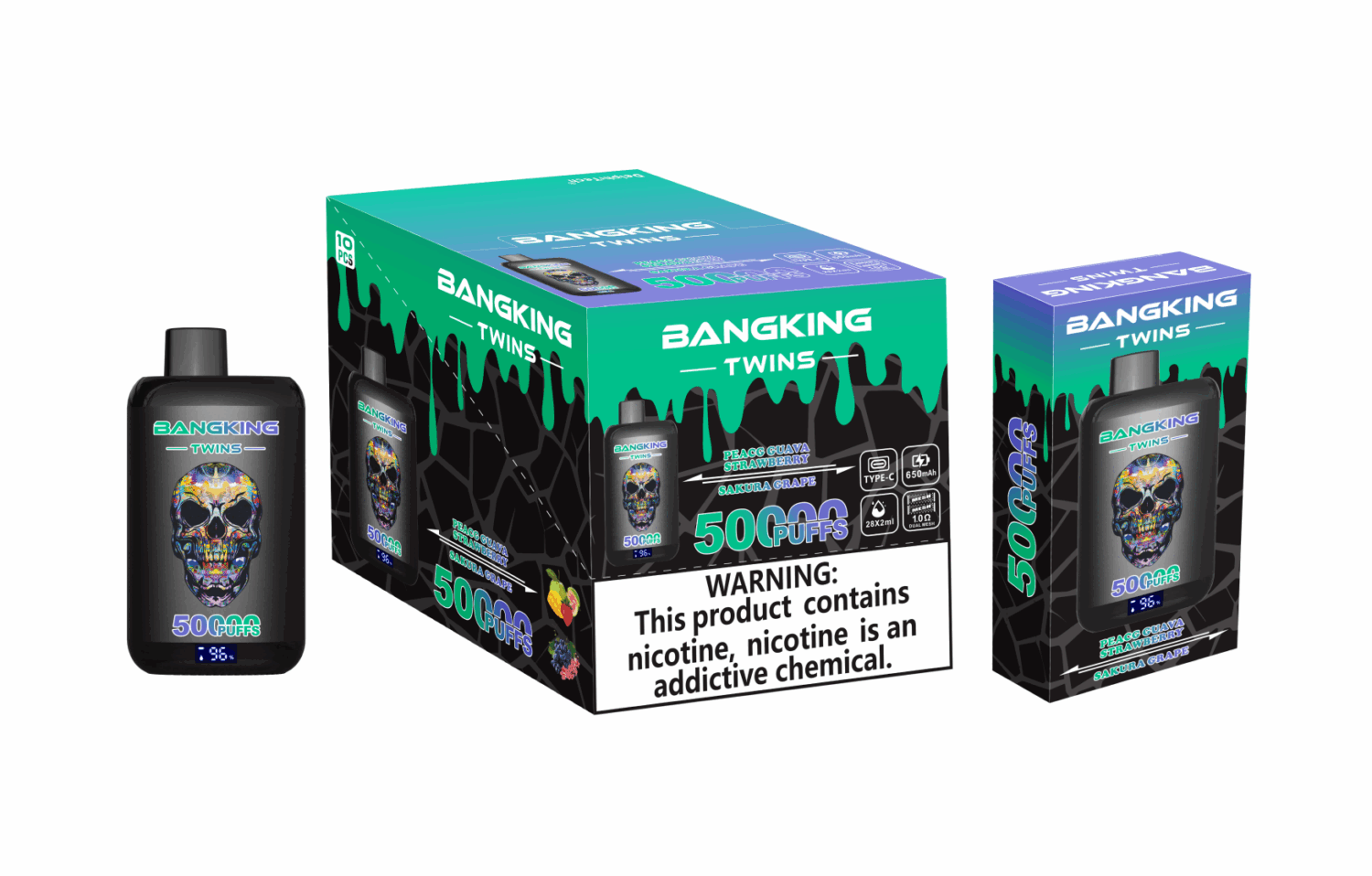 Bang King Twins 50000 Puffs - Dual-Flavor- Disposable Vape