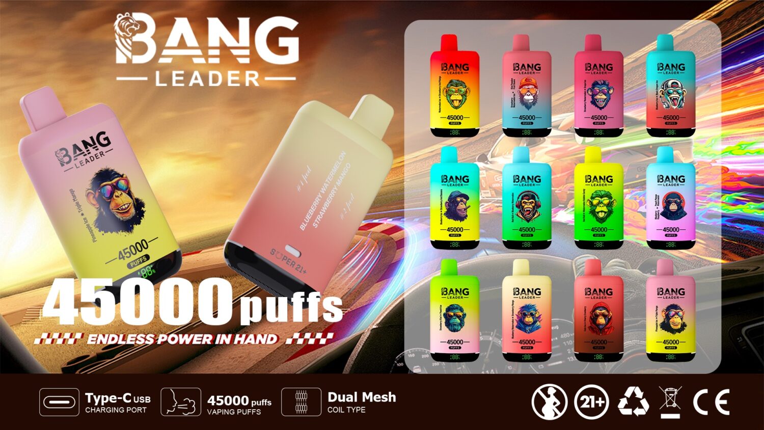 Bang Leader 45000 Puffs - Dual-Flavor - Disposable Vape