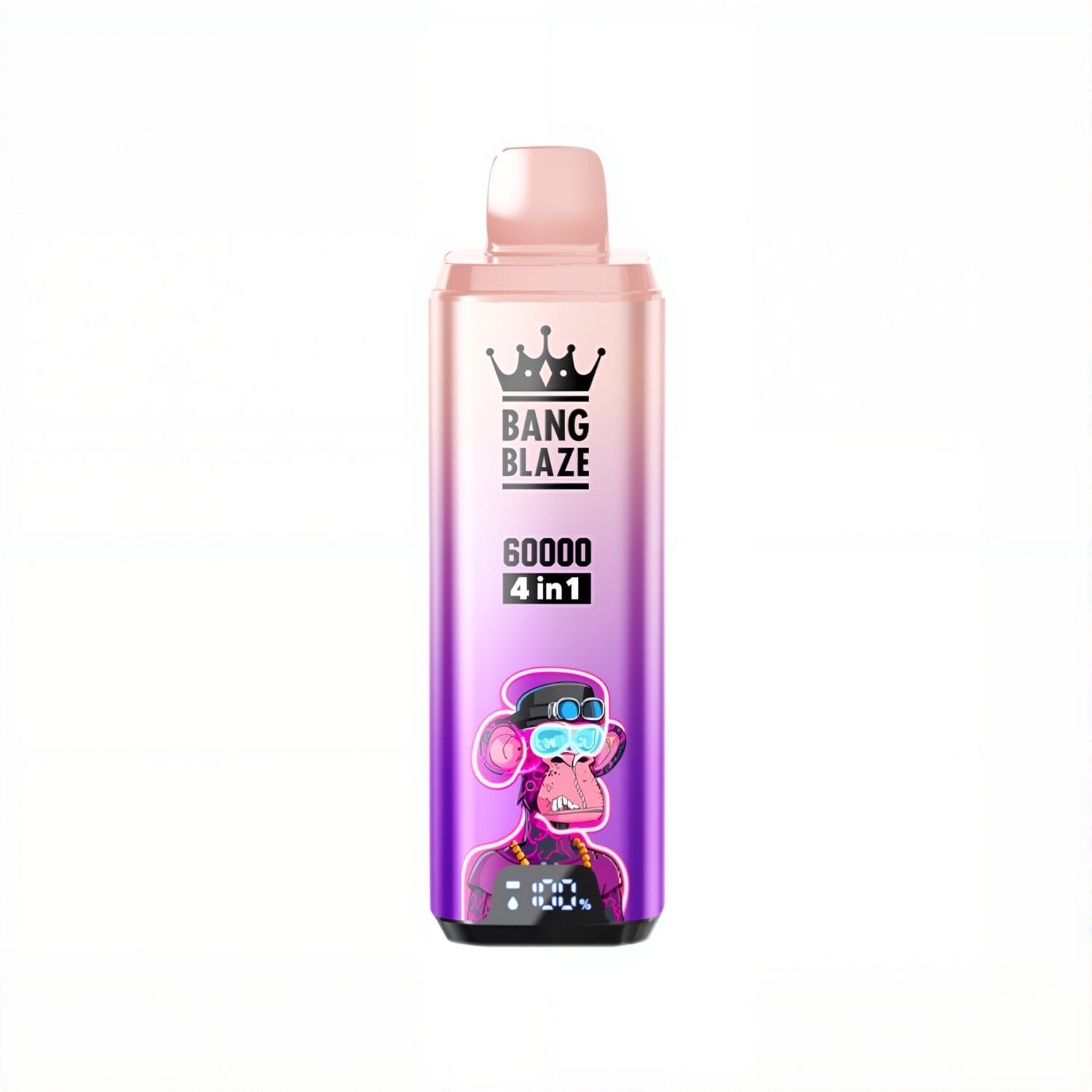 Bang Blaze 60000 Puffs Disposable Vape Front View with 4 in 1 Flavor Switch and Display Screen