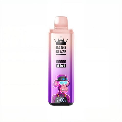 Bang Blaze 60000 Puffs Disposable Vape Front View with 4 in 1 Flavor Switch and Display Screen