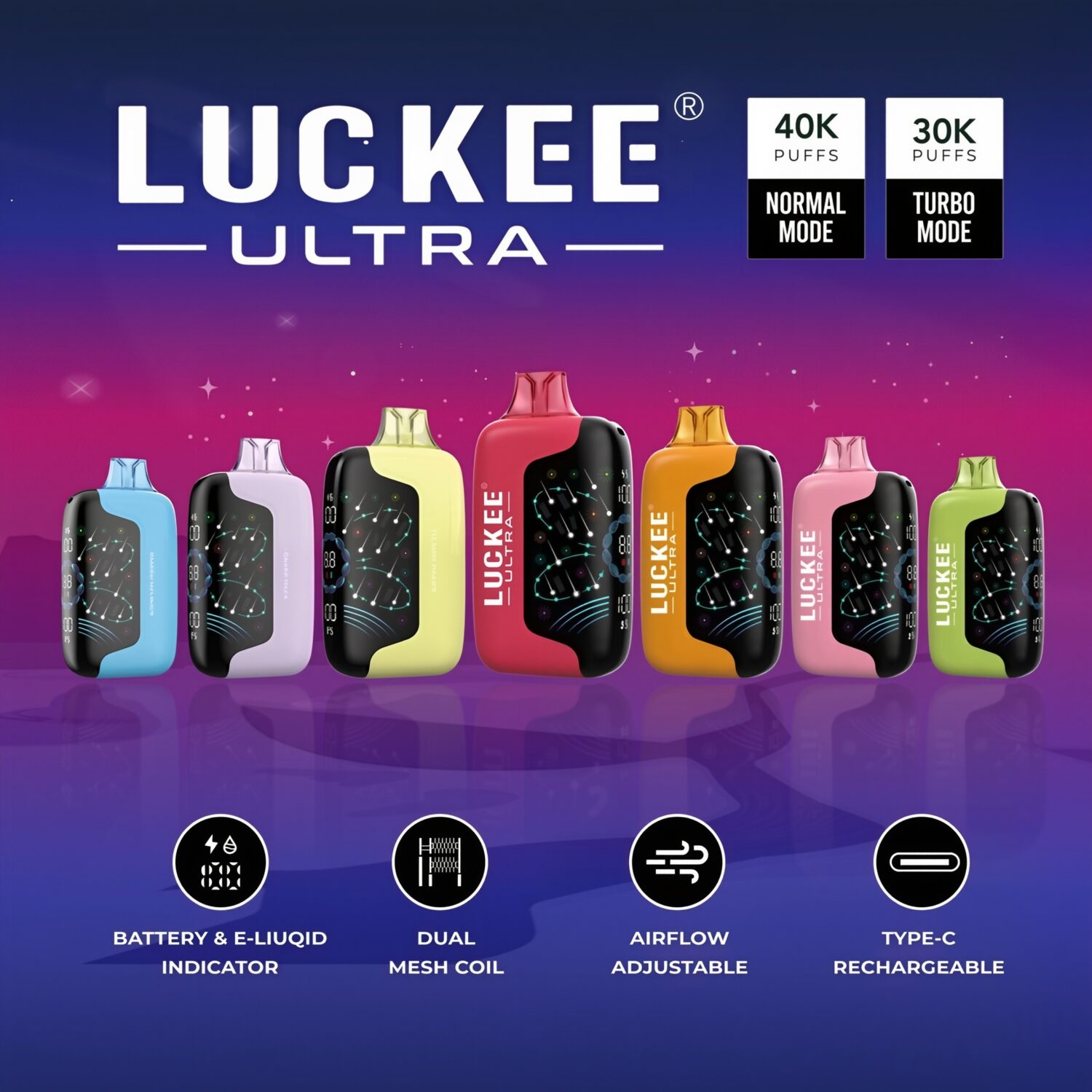 Luckee Ultra - 40000 Puffs - Starry - Disposable Vape