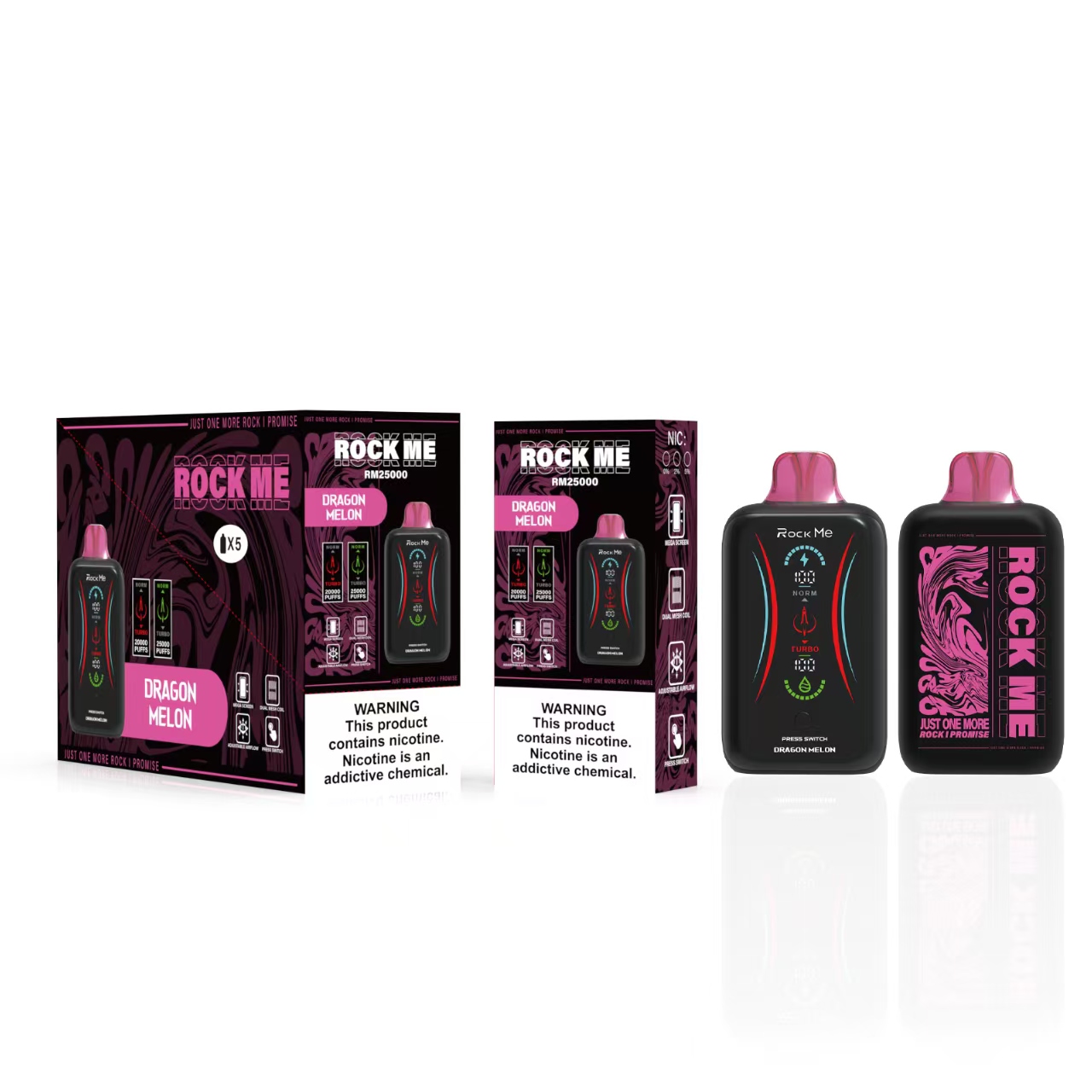 ROCK ME RM 25000 Puffs - Disposable Vape