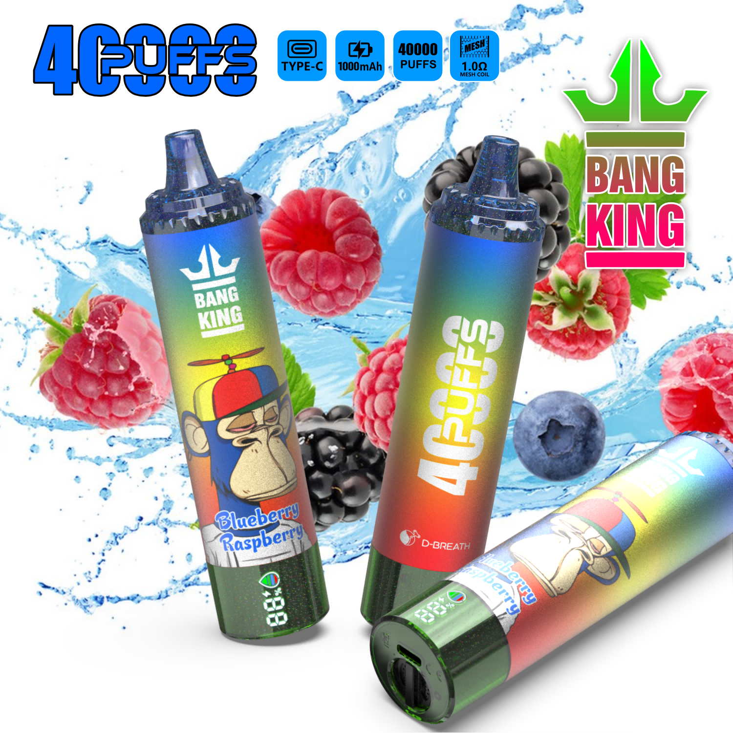Bang King 40000 40k Blaze Vape Poster