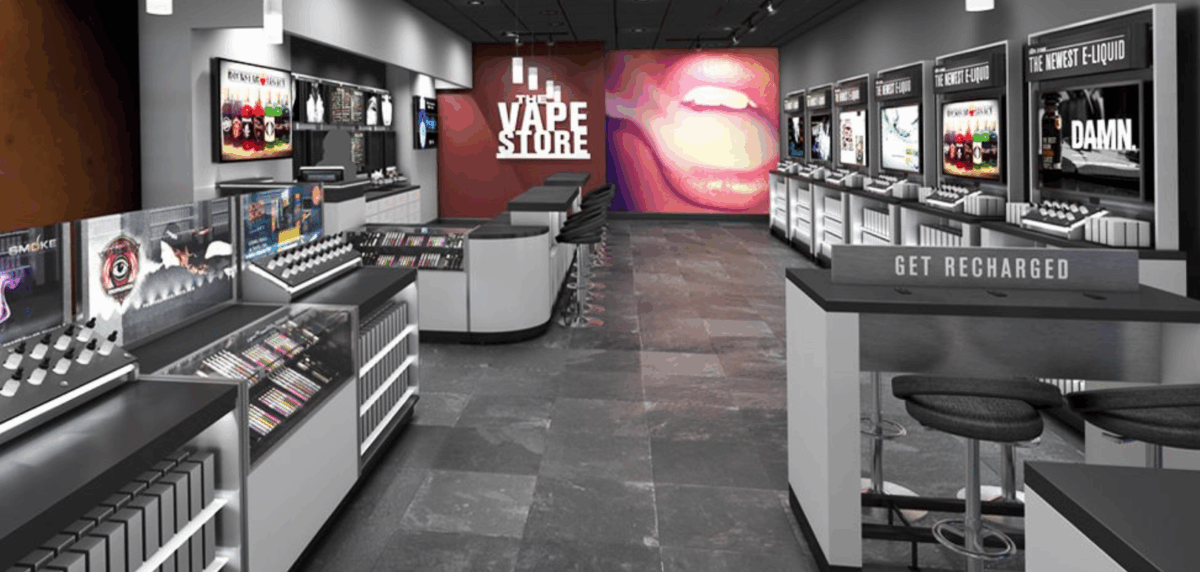 vape supplies wholesale store display
