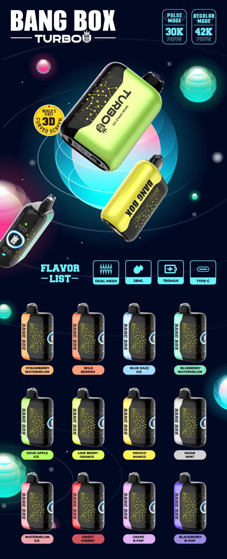 Bang Box Turbo 42k Puffs Starry - Disposable Vape overview