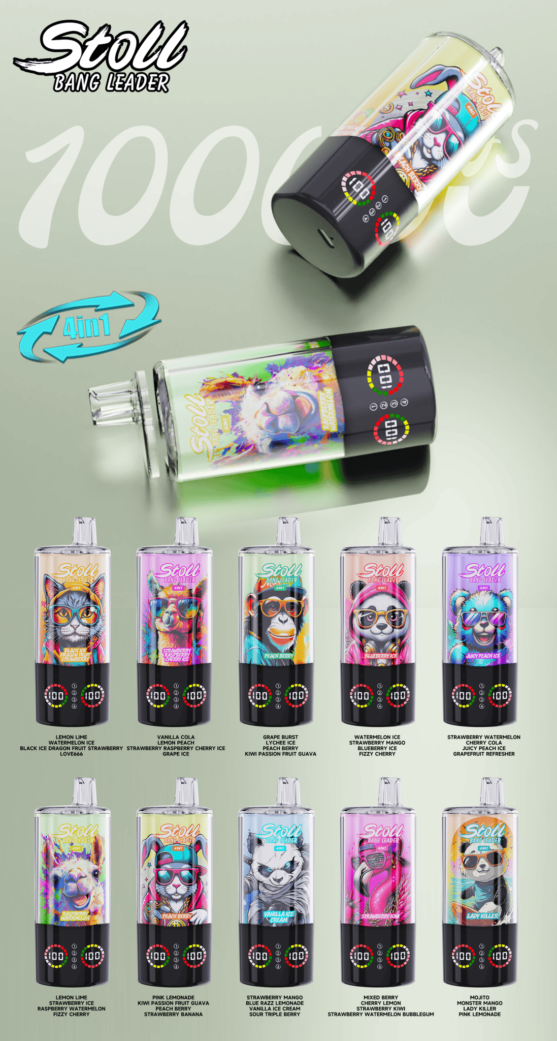 Bang Leader 100k Puffs 4 in 1 Flavor
