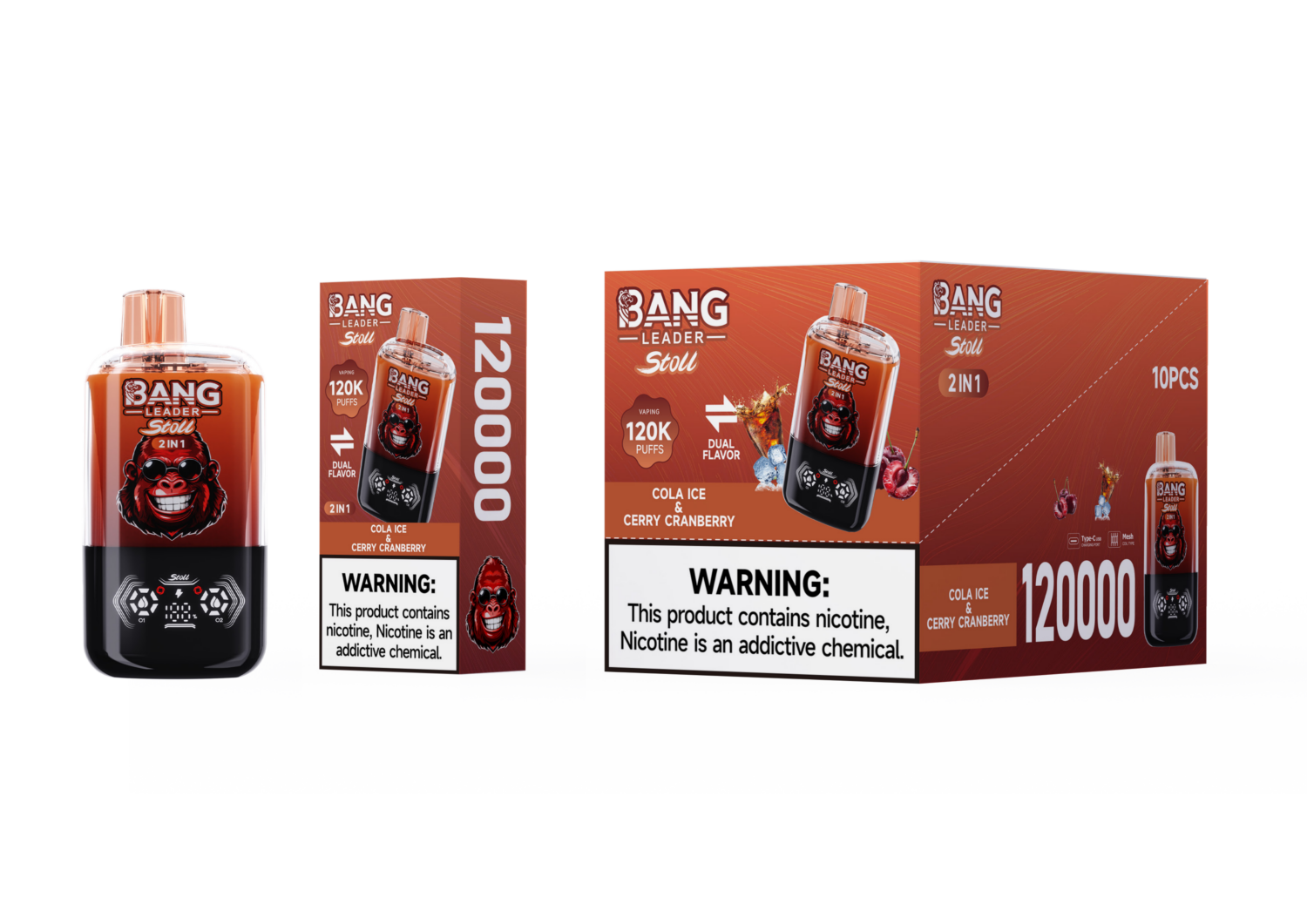 Bang Leader Stoll 120k Puffs - Switchable Dual Flavor - Disposable Vape