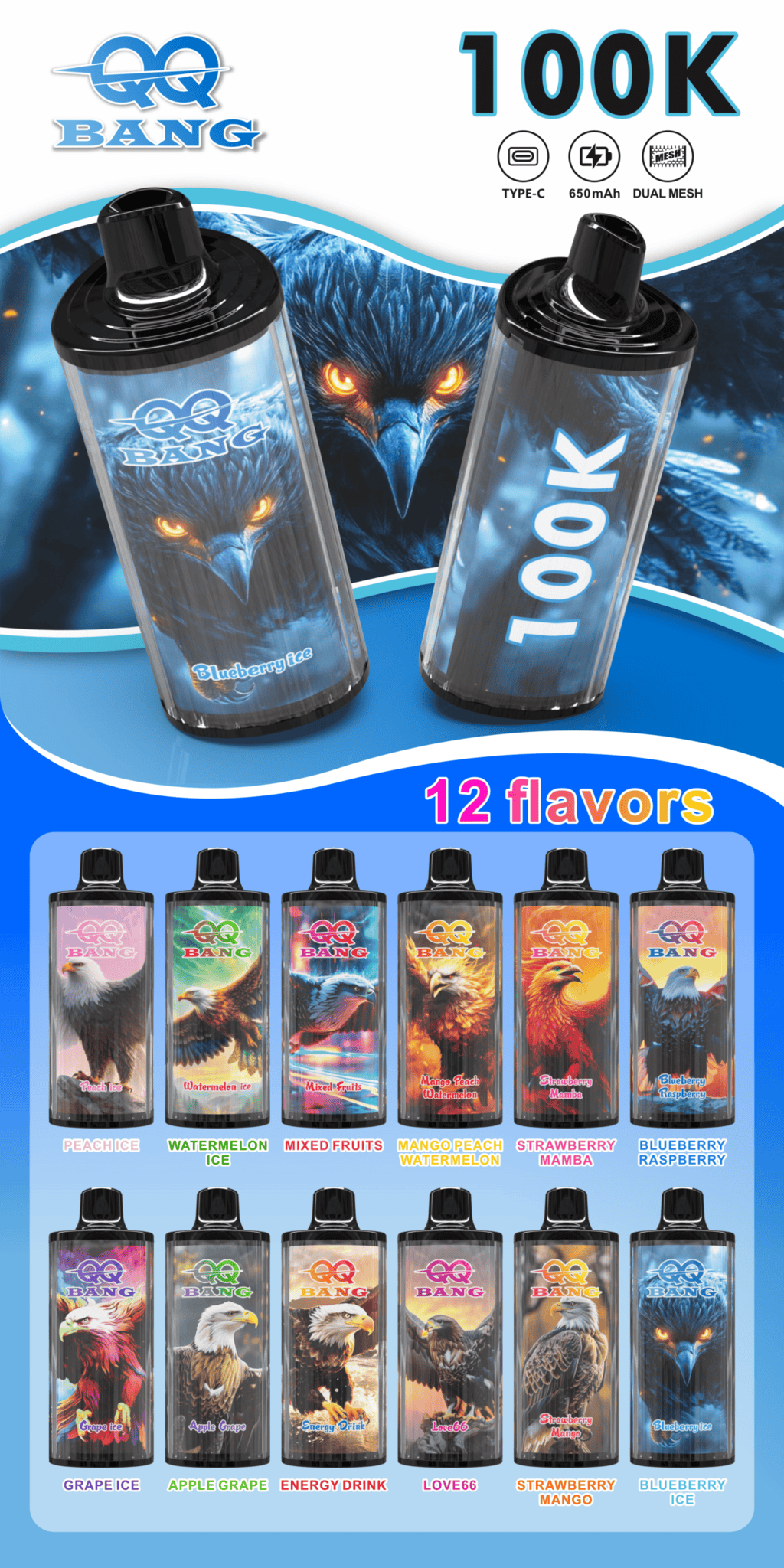 QQ Bang 100k Eagle - Disposable Vape