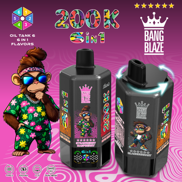 Bang Blaze 200k Puffs 6 in 1 - Disposable Vape specifications