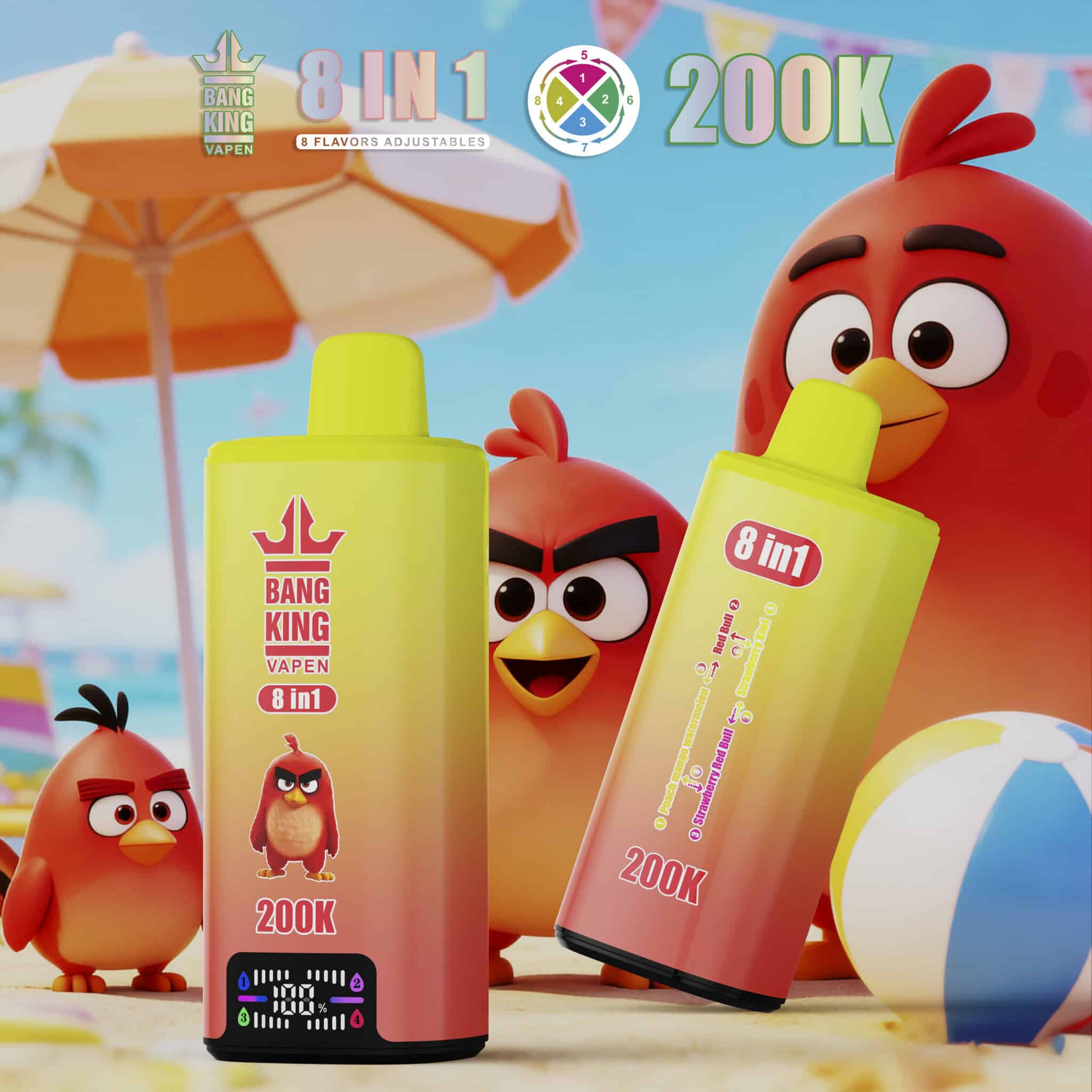 Bang King 200k Puffs Angry Bird 8 in 1 - Disposable Vape
