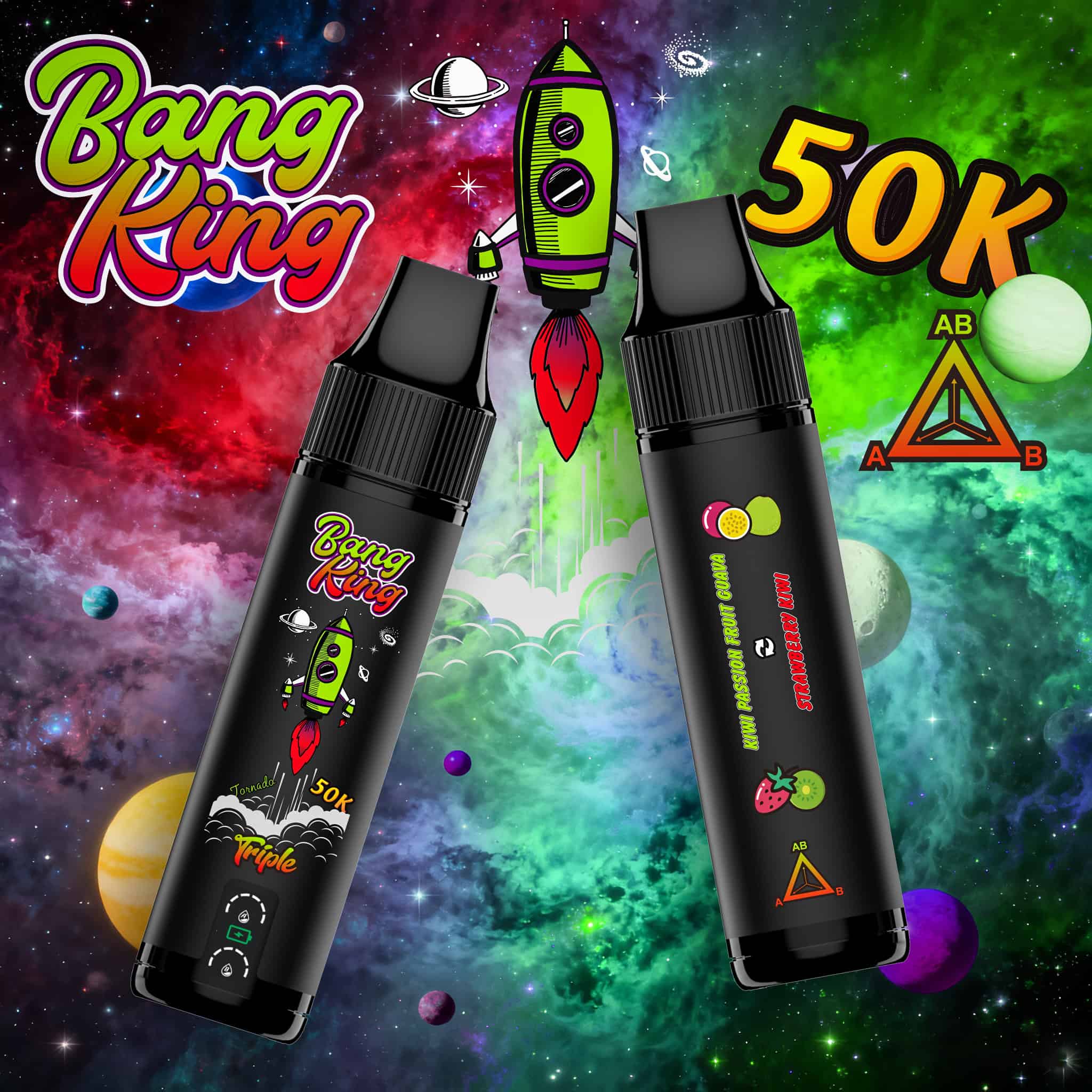 Bang King 50k Puffs 3 in 1 Flavors - Rocket - Disposable Vape