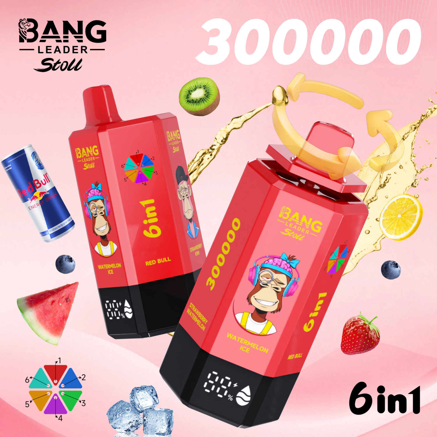 bang leader 300k puffs 6 in 1 - poster2 Bang Leader 300k Puffs - Switchable 6 Flavors in 1
