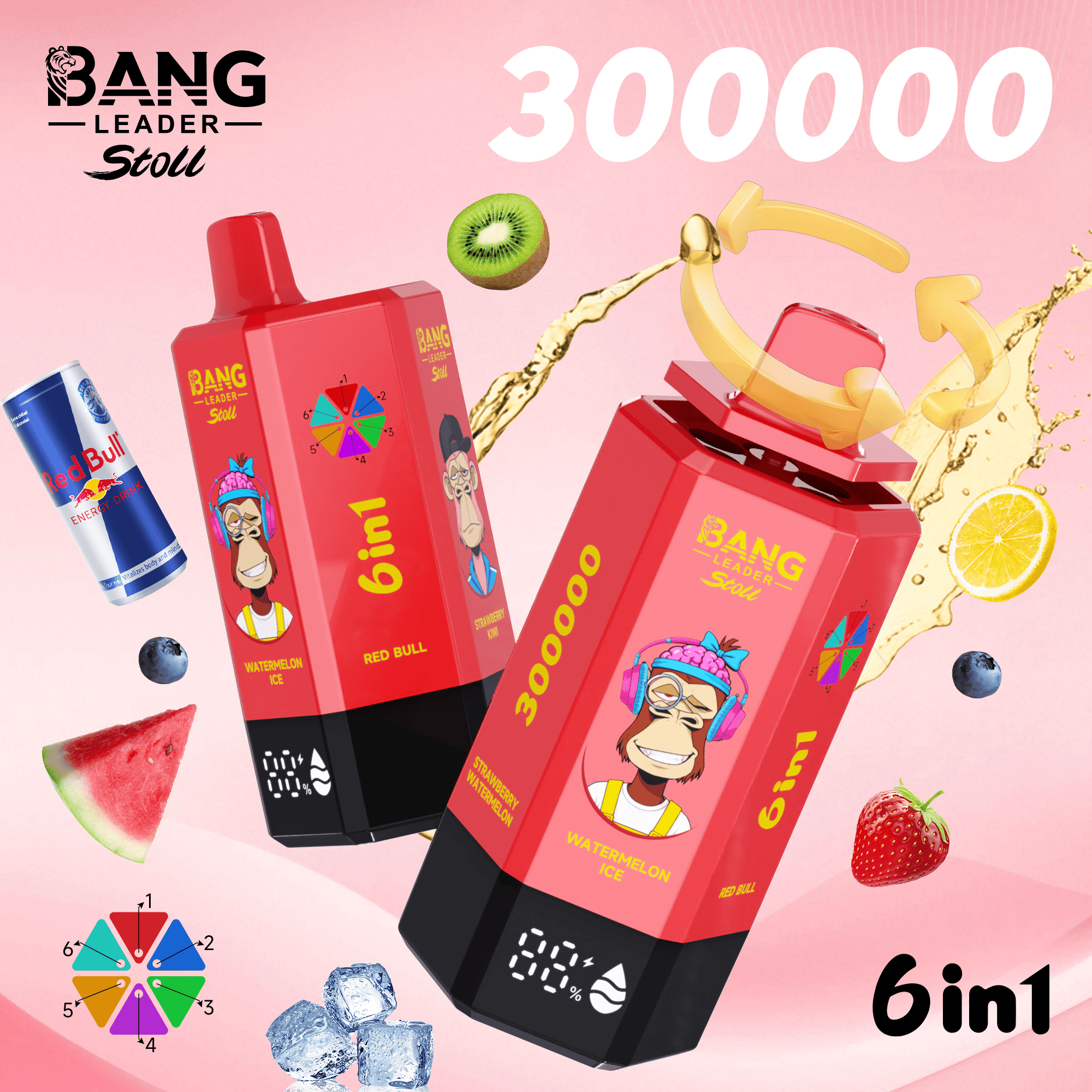 Bang Leader 300k Puffs - Switchable 6 Flavors in 1