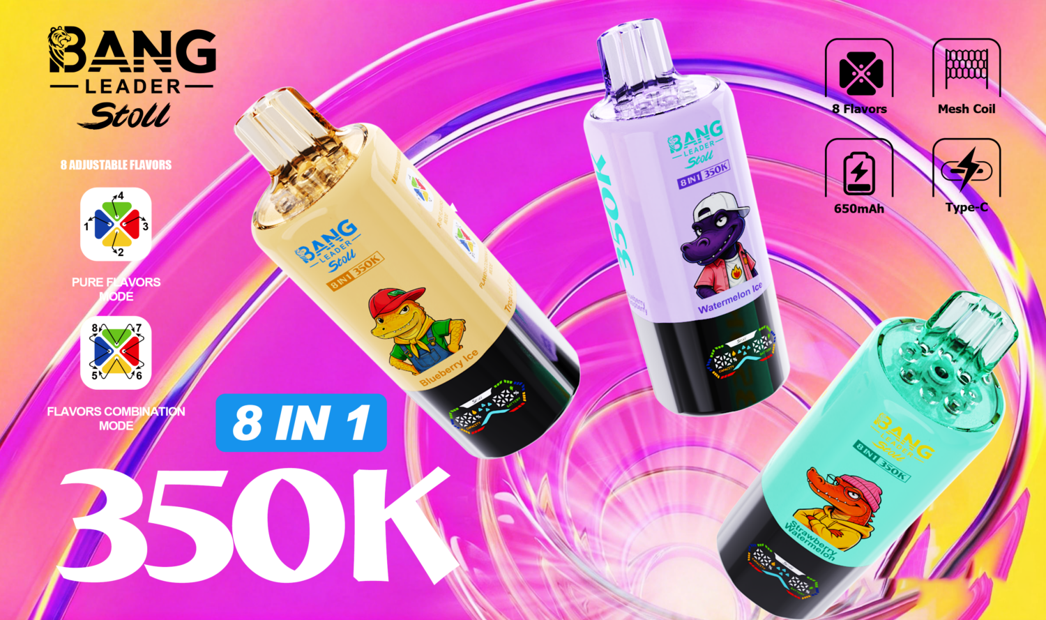 Bang Leader 350k Puffs 8 in 1