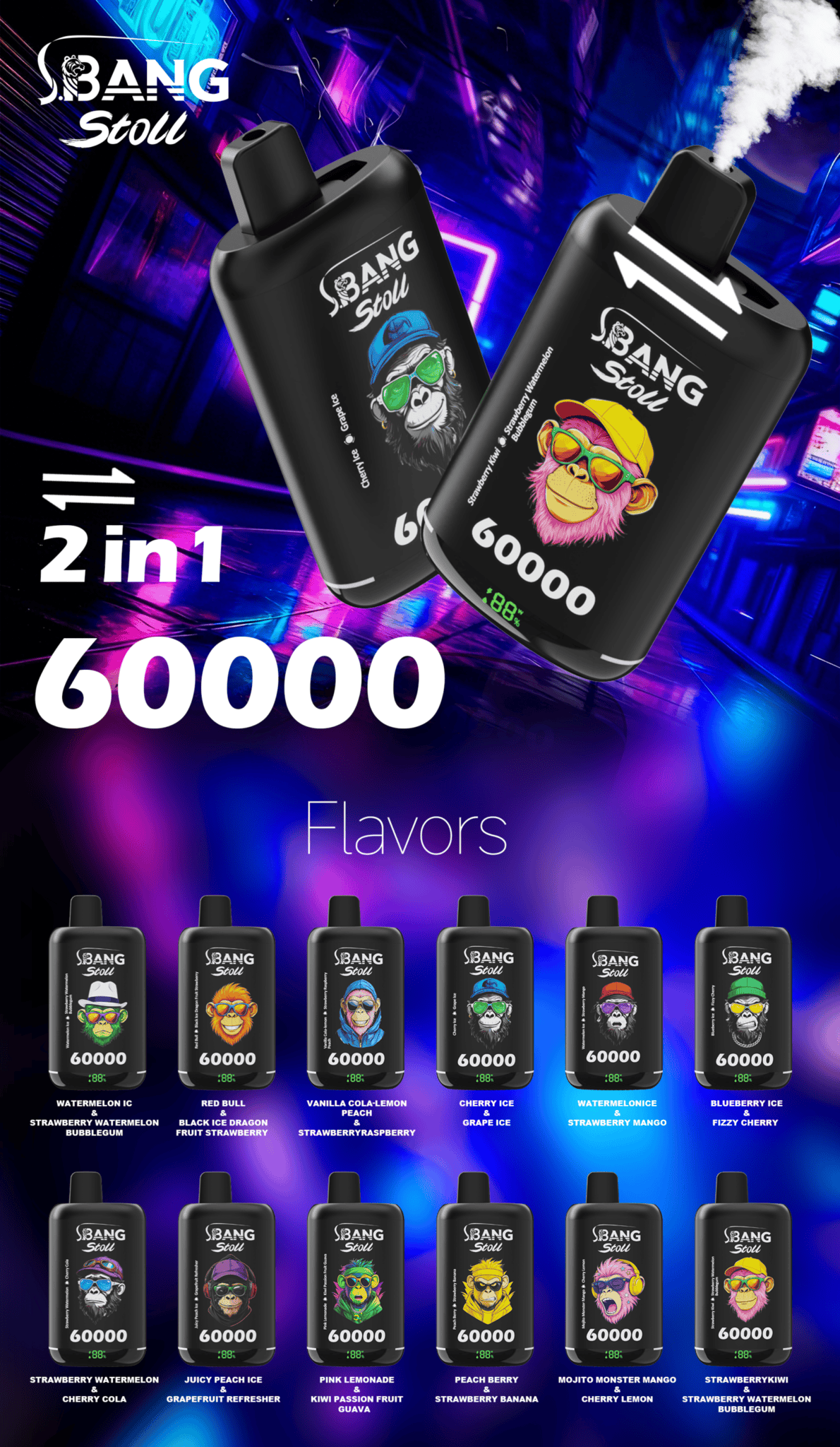 Bang Leader 60000 Puffs - Switchable Dual Flavors
