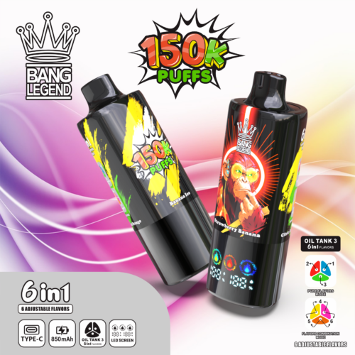 bang legend 150k 6 in 1 flavor - poster1 Bang Legend 150k 6 in 1 Flavors - Disposable Vape
