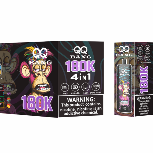qq bang 180k puffs 4 in 1 - pack QQ Bang 180k Puffs - 4 in 1 Flavors - Disposable Vape