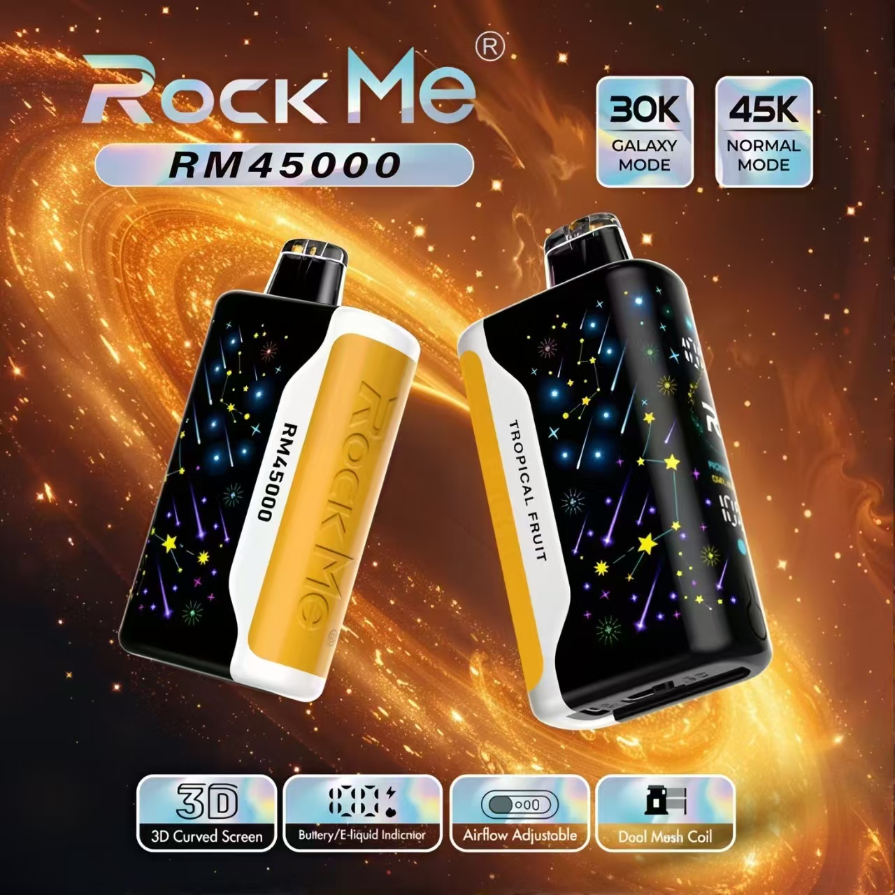 rock me 45000 puffs galaxy poster Rock Me 45000 Puffs Galaxy - Disposable Vape