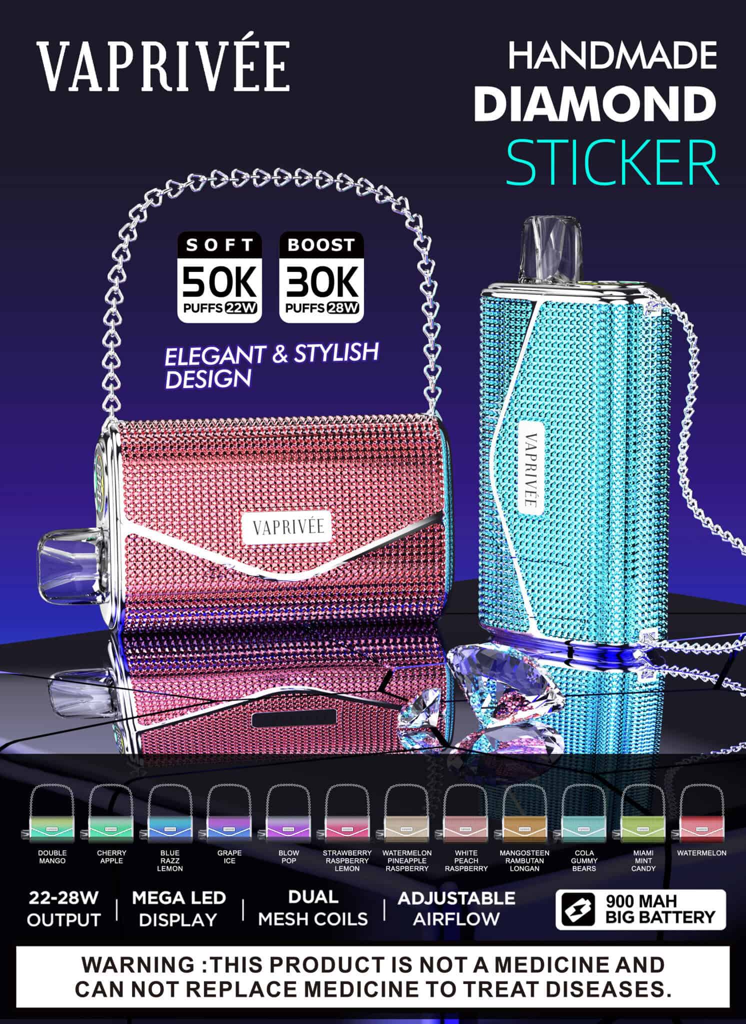 VAPRIVÉE VAPRIVEE 50k Hangmade Diamond Handbag