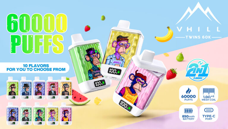 VHill Twins 60K Puffs Switchable Dual Flavors flavors