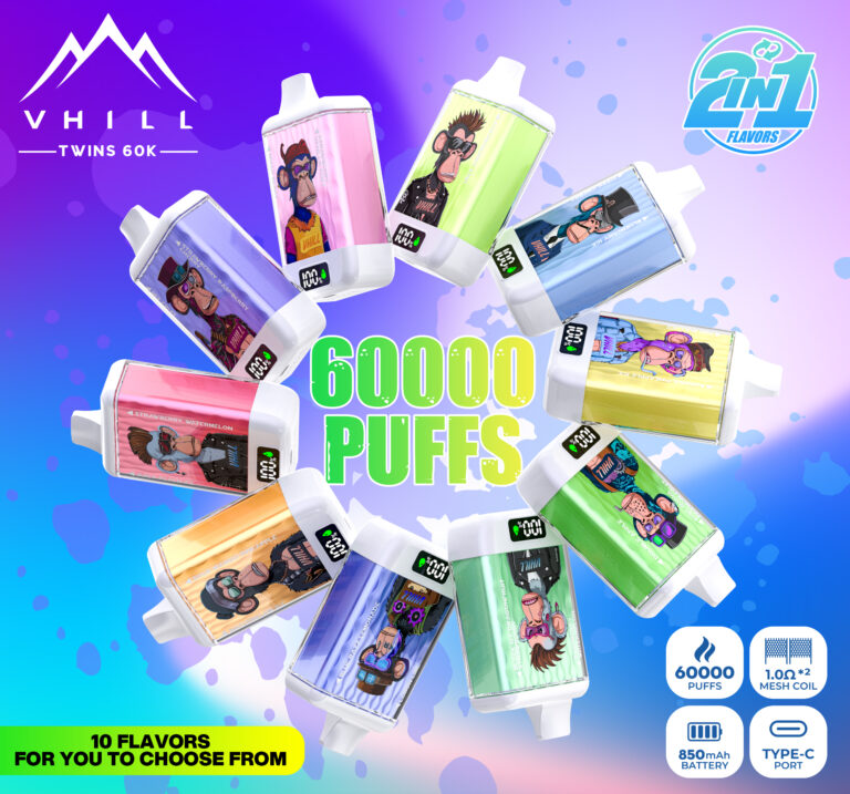 VHill Twins 60K Puffs Switchable Dual Flavors overview